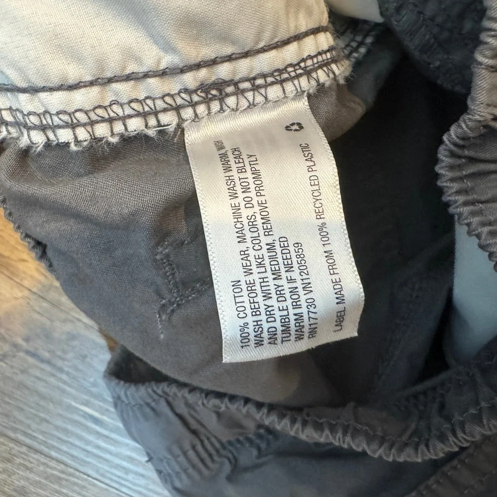 Cat & Jack Boys Gray Chino Shorts Boys L 12/14 Elastic Waist Cotton Twill Summer